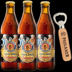 Kit de Cervejas Paulaner Salvator - Compre 3 e Leve Abridor