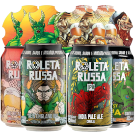Kit de Cervejas Roleta Russa com Kit de Bolachas Grátis