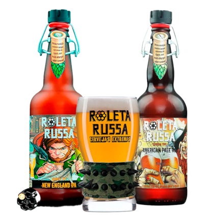 Imagem de Kit de Cervejas Roleta Russa + Copo Camuflado 25% OFF