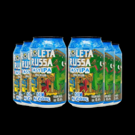 Kit de Cervejas Roleta Russa Easy IPA Sem Álcool e Sem Glúten - Compre 4 e Leve 6