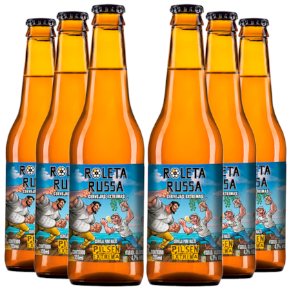 Kit de Cervejas Roleta Russa Pilsen Extrema - Compre 4 Leve 6 Imagem de Kit de Cervejas Roleta Russa Pilsen Extrema - Compre 4 Leve 6