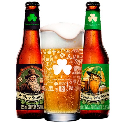 Imagem de Kit de Cervejas Saint Patricks - Compre 2 e Leve Copo