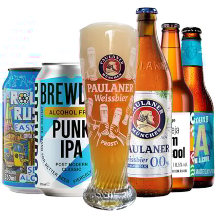Imagem de Kit de Cervejas sem Álcool - Compre 5 e Leve Copo