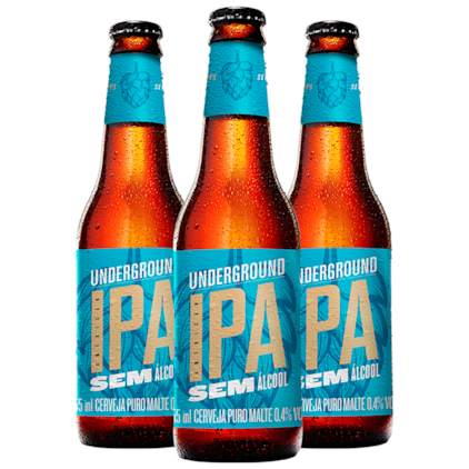 Imagem de Kit de Cervejas Underground American IPA Sem Álcool - Compre 2 e Leve 3