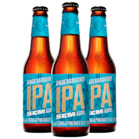 Kit de Cervejas Underground IPA Sem Álcool - Compre 2 e Leve 3