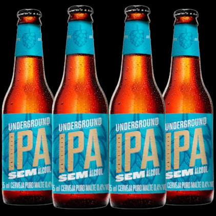 Imagem de Kit de Cervejas Underground IPA Sem Álcool - Compre 2 e Leve 4