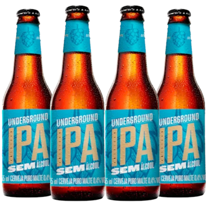 Imagem de Kit de Cervejas Underground IPA Sem Álcool - Compre 2 e Leve 4