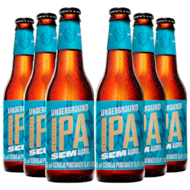 Kit de Cervejas Underground IPA Sem Álcool - Compre 3 e Leve 6