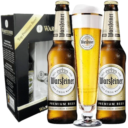 Kit de Cervejas Warsteiner Com Taça Original Imagem de Kit de Cervejas Warsteiner Com Taça Original