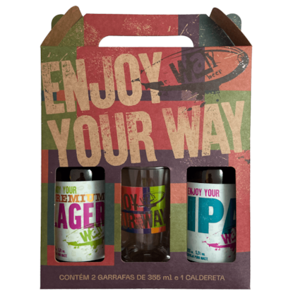 Imagem de Kit de Cervejas Way Beer IPA e Premium Lager Com Copo