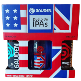 Kit Gauden Duelo de IPAS - 2 Garrafas + Copo Original Personalizado