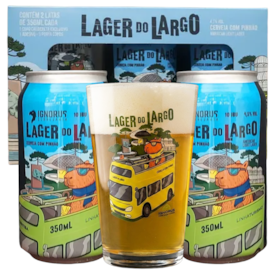 Kit Ignorus Lager do Lago Com 2 Cervejas + Copo, Bolachas e Adesivo