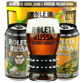 Kit Meio Tambor Roleta Russa Imperial IPA e New Englang IPA + Copo Original