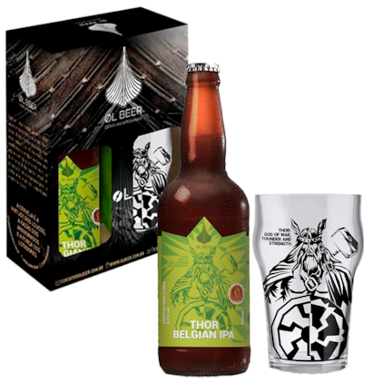 Imagem de Kit Ol Beer Thor Belgian IPA + Copo Original da Marca