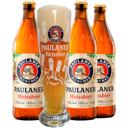 Imagem de Kit Prost Paulaner Weissbier - Compre 3 Cervejas e Leve o Copo