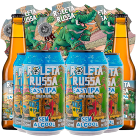 Kit Roleta Russa Easy IPA Sem Álcool e Sem Glúten - Compre 4 e Leve 6 + Bolachas