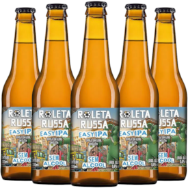Kit Roleta Russa Easy IPA Sem Álcool e Sem Glúten Garrafa - Compre 3 e Leve 5