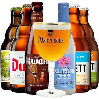 Imagem de Kit Seleção de Cervejas Belgas Com Taça Grátis