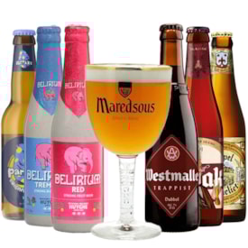 Kit Seleção de Cervejas Belgas Com Taça Grátis