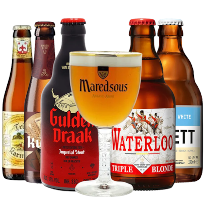 Imagem de Kit Seleção de Cervejas Belgas com Taça Grátis