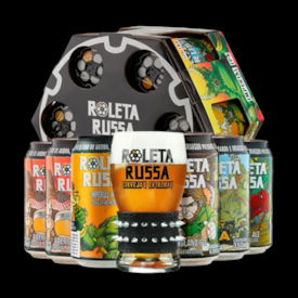 Kit Tambor Roleta Russa 6 Cervejas + Copo Original da Marca