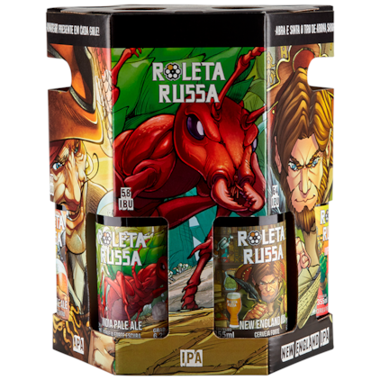 Imagem de Kit Tambor Roleta Russa Garrafa Com 6 Cervejas + Copo Oficial