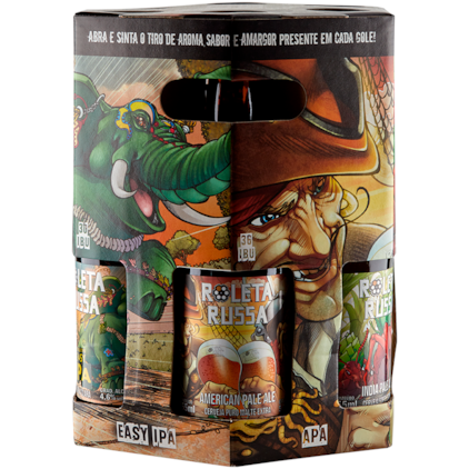 Imagem de Kit Tambor Roleta Russa Garrafa Com 6 Cervejas + Copo Oficial