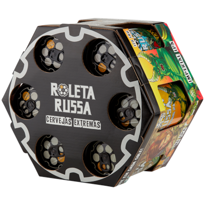 Imagem de Kit Tambor Roleta Russa Lata Com 6 Cervejas + Copo Original