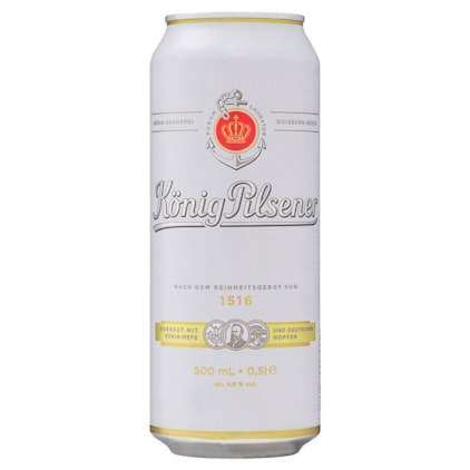 Konig Pilsner Lata 500ml Imagem de Konig Pilsner Lata 500ml