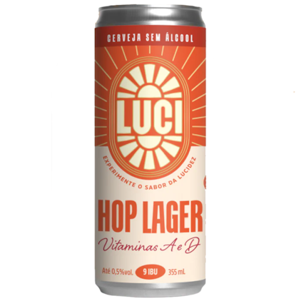 Imagem de Luci Sem Álcool Hop Lager Rica em Vitaminas A e D Lata 355ml