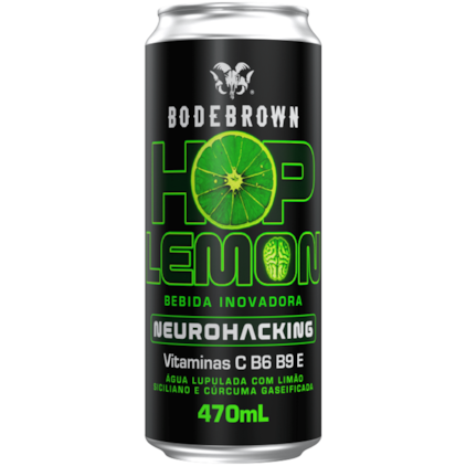 Refrigerante Bodebrown Hop Lemon Neurohacking Lata 470ml Imagem de Refrigerante Bodebrown Hop Lemon Neurohacking Lata 470ml